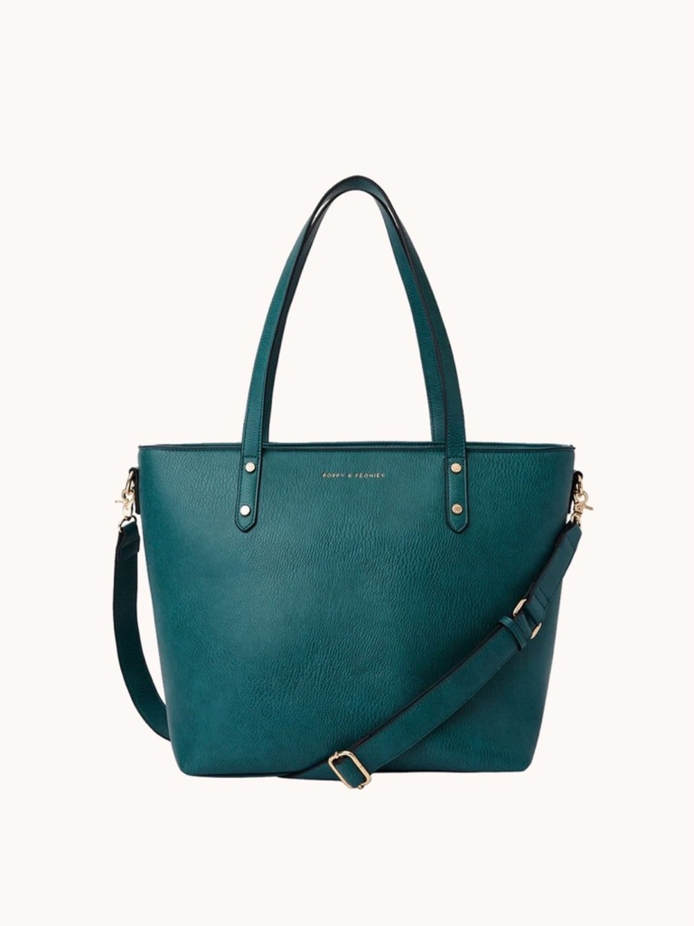 Poppy & Peonies Go-Getter Tote – Teal (NEW with tags)